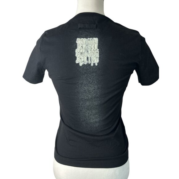 Jean Paul Gaultier Tattoo Baby Tee in Black & Off White Small New Womens Tshirt - Picture 7 of 16
